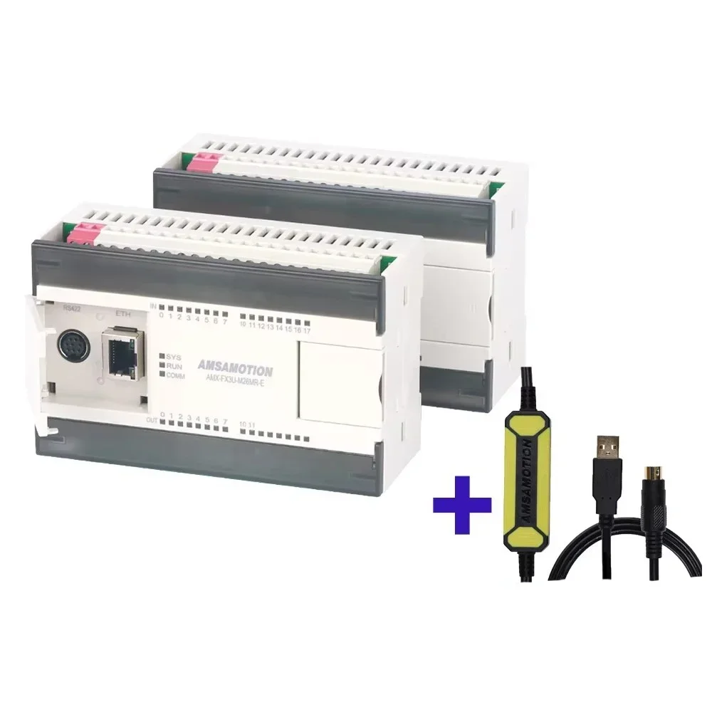 FX3U-M26MT-E PLC Replace Mitsubishi Programmable Controller Logic Relay Transistor Analog Board Free USB-SC09-FX Cable