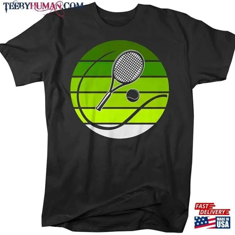 Men’s Tennis Shirt Vintage Player T-Shirt Mom Dad Ball Racket Fun Court Gift Man