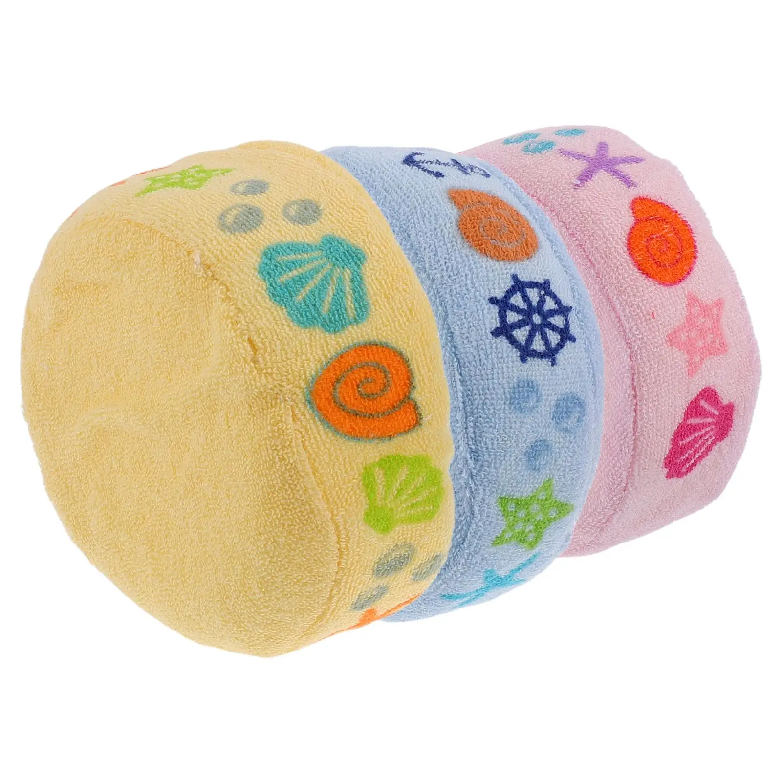 

3 Pcs Baby Bath Cotton Soft Toddler Bath Sponges Thick Design Kids Shower Loofah Absorption Newborn