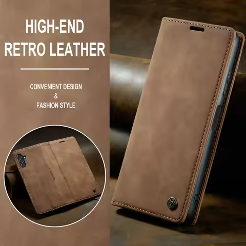 CaseMe Leather Wallet Case For Samsung Galaxy A02 A12 A13 A20 A21S A22 A31 A32 A33 A41 A42 A51 A52 A53 A71 S23 ultra phone cover