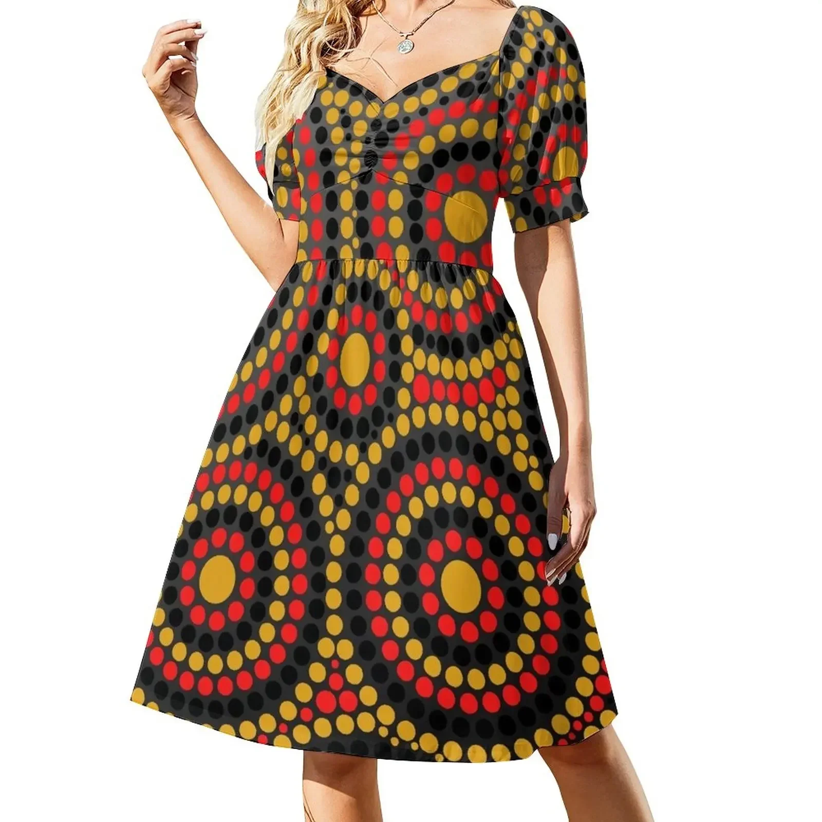 

Awesome Aboriginal Dot Art Sleeveless Dress purple dress luxury dresses Dress