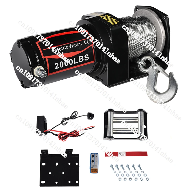 On Sale Mini ATV Winches 4x4 Treuil Electr 12v 2000lbs Electric Winch for Truck Mounted Crane Loading UTV Mowers Onto Trailers