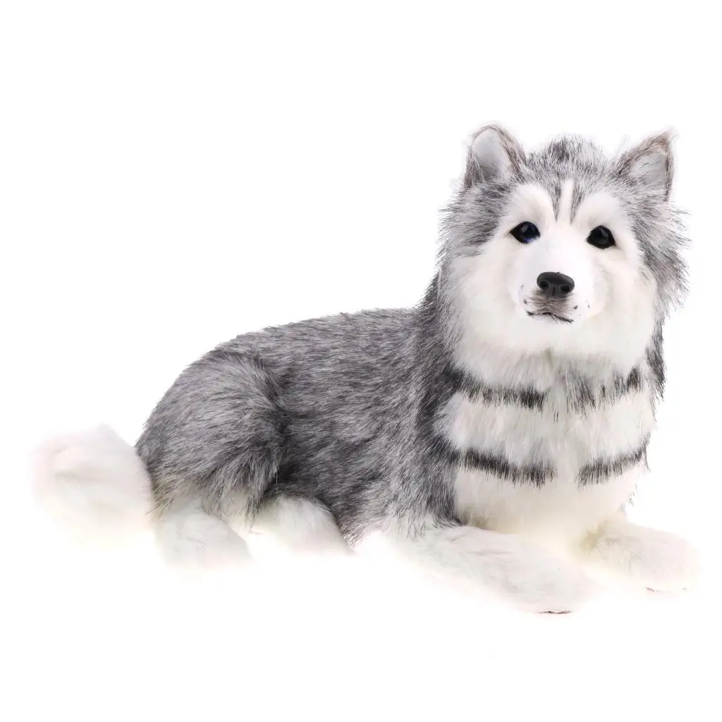 

Игрушка-животное для собак хаски, поделки для украшения дома, 7,48x14,17x7,87 дюйма