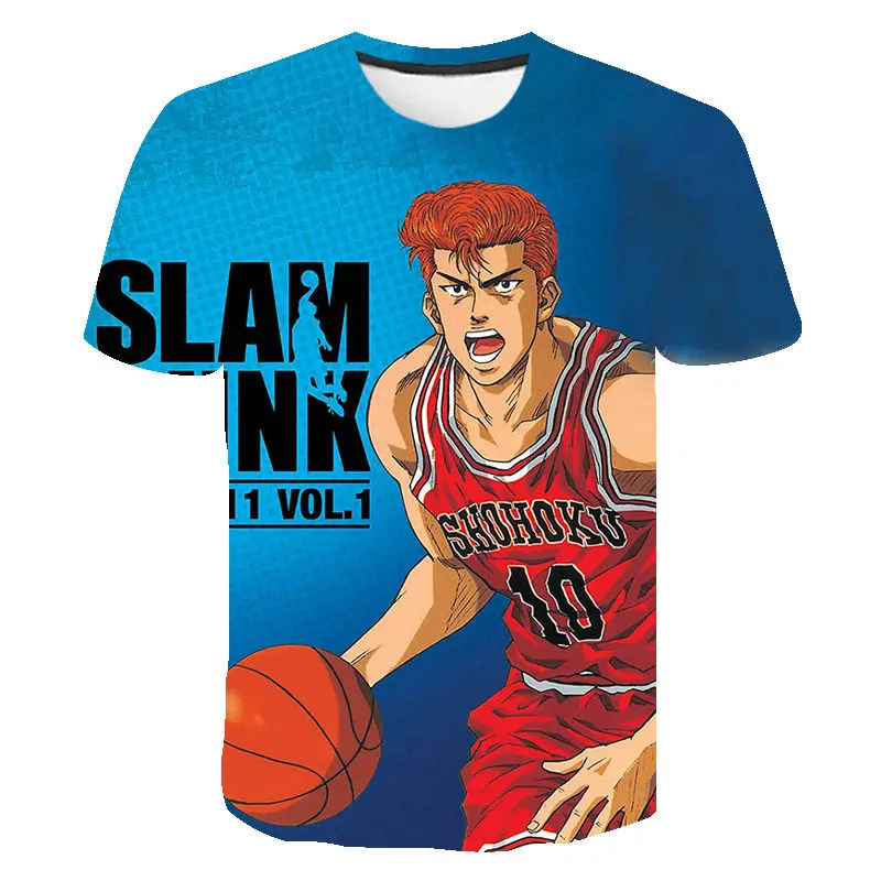 Short Sleeve Slam Dunk Team T-Shirt 3D Printed Men Women Children and Adult Causal Streetwear  Round Neck Sweatshirts Clothing