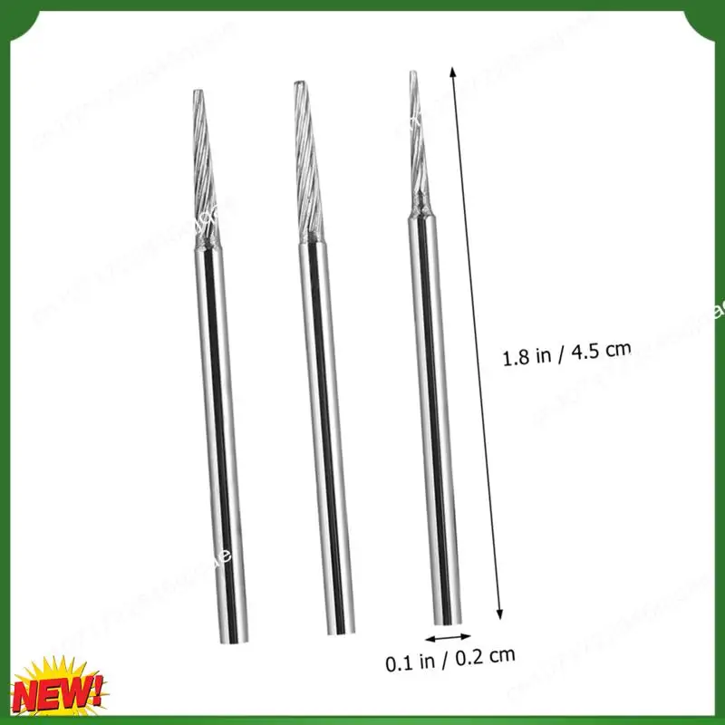 A48I 3 قطعة مجموعة قضيب تلميع الخرز الصلب ، ملحق مثقاب أسطواني مع إبرة عمود ثابت لصناعة الخرز