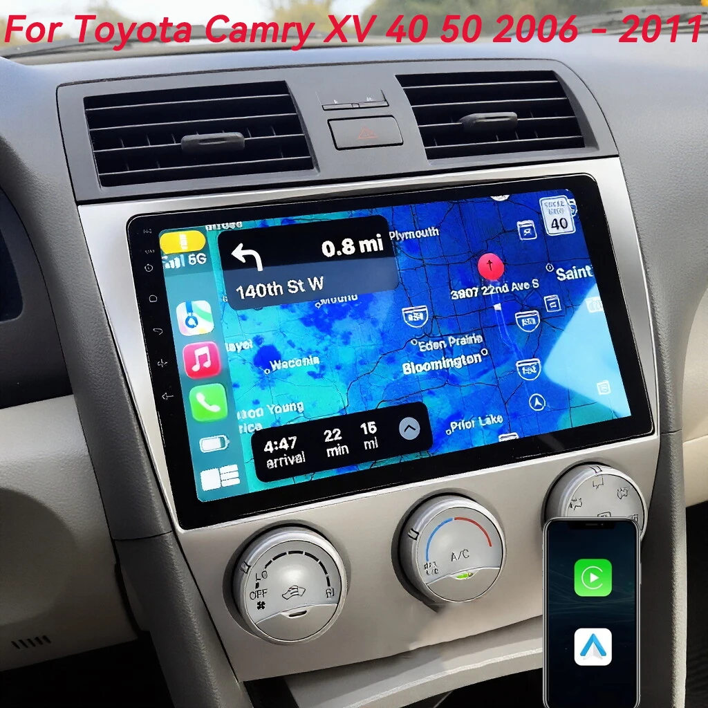 

Автомагнитола Android 16 CarPlay для Toyota Camry XV 40 50 2006-2011, мультимедийный видеоплеер, GPS-навигация, 4G+WIFI, стереосистема