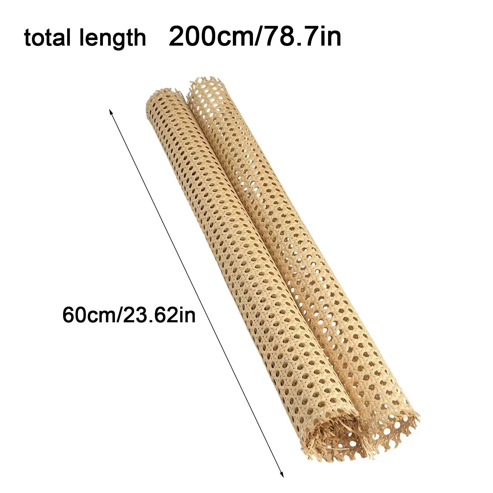 1-2m Wicker Cane Strap Natural Looking and Comfortable Rattan Mesh Roll Sheet Webbing for Chairs and Other Antique Furniture DIY