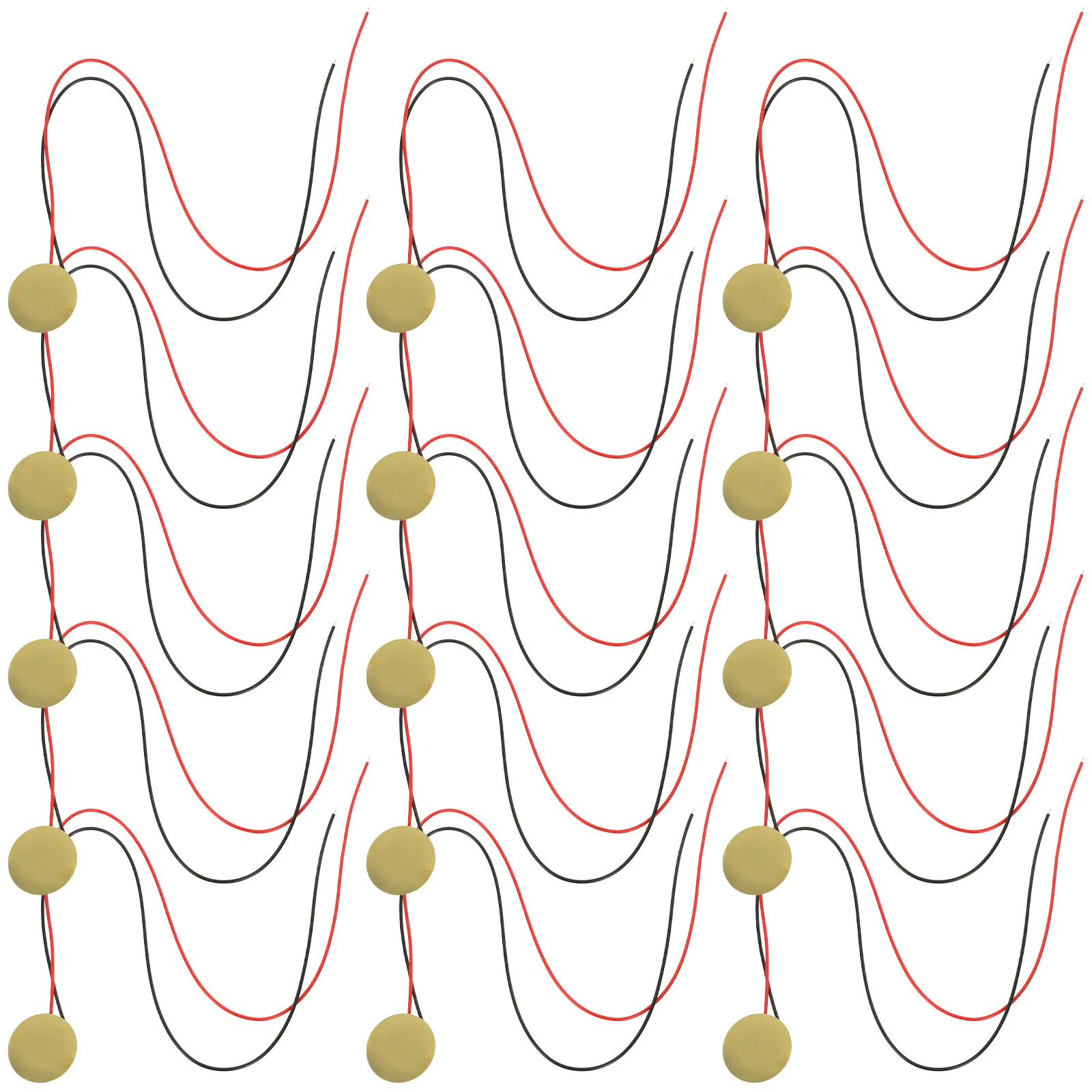 

15Pcs Piezo Pickup Disc Brass Acoustic Guitar Accessory Long Cable Pickup Transducer Trigger Buzzer Drum Electronic Microphone