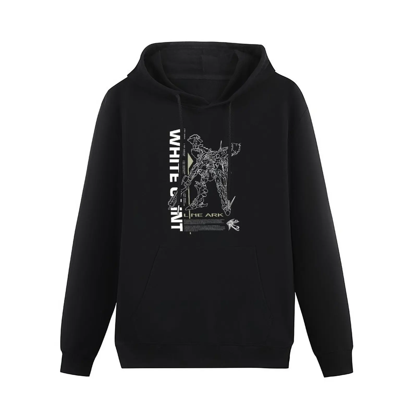 Armored Core 4 - Line Ark - Mech - White Glint Negative Pullover Hoodie men clothes korean clothes new in hoodies