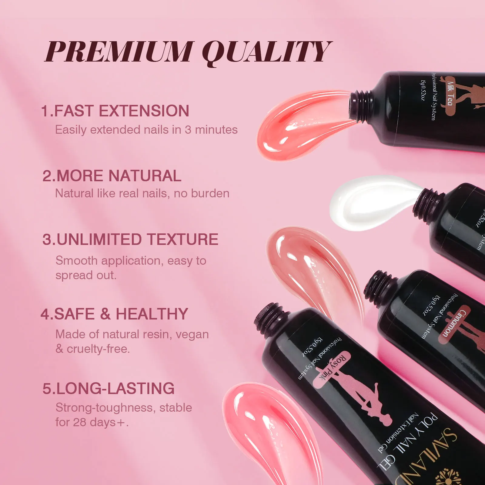 مجموعة أدوات أظافر جل بولي من سافيلاند مع مجموعة أدوات تشغيل مصباح الأشعة فوق البنفسجية علاج سريع بدون رفع جل أرجواني وردي مع أطراف أظافر للمبتدئين في صالونات التجميل المنزلية