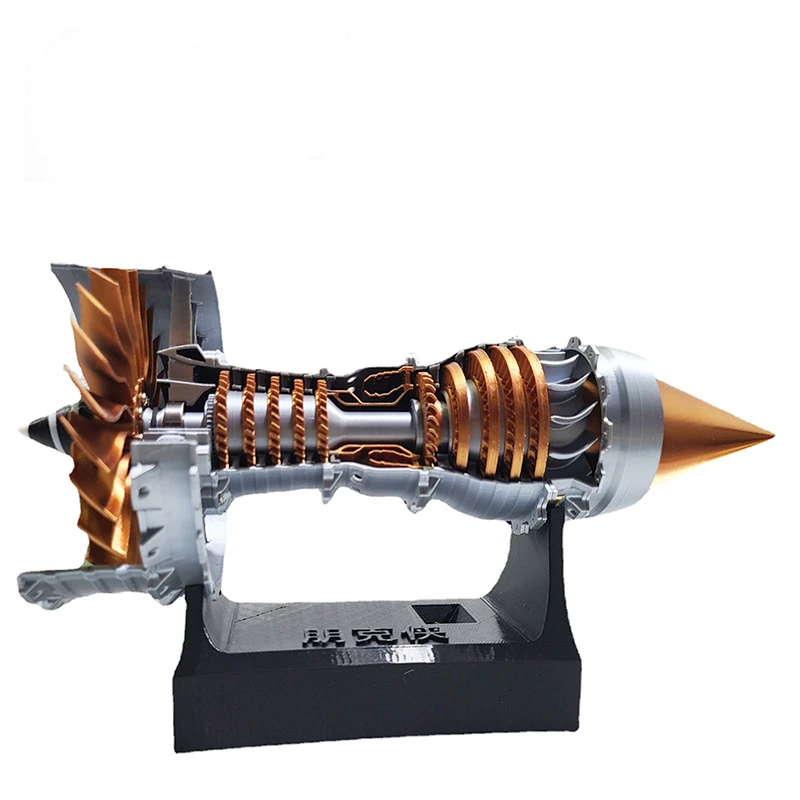 Turbine Engine Model Reverse Rotation Mini Turbofan Engine Plastic Assembled Aircraft DIY Model Technology Toy Gift