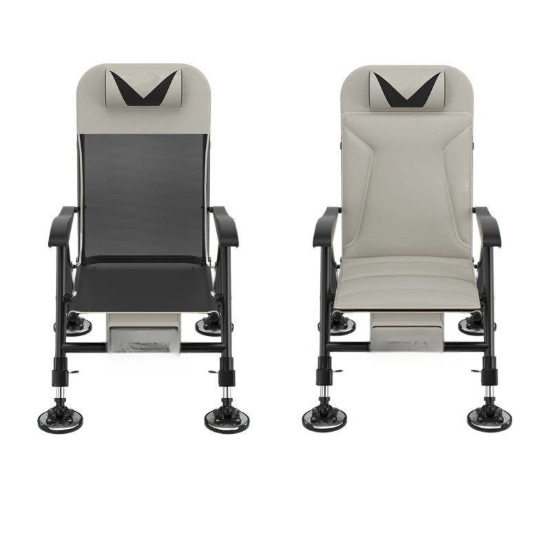 Adjustable Backrest Portable Stainless Steel Luxury Arm Outdoor Lounge Chair Fishing Camping Garden Outdoor Furniture