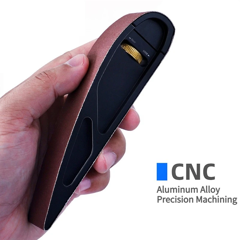 

Sandpaper Holder Aluminum Alloy Adjustable Sanding Belt 120/320/600 Grits for Wood Aluminum Soft Metal Polishing And Grinding