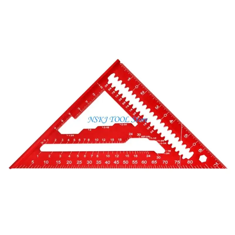 L8RC Professional 7inch Woodworking Triangle Square With Double Side Scale And Smooth Edged For Accurate Marking Layout