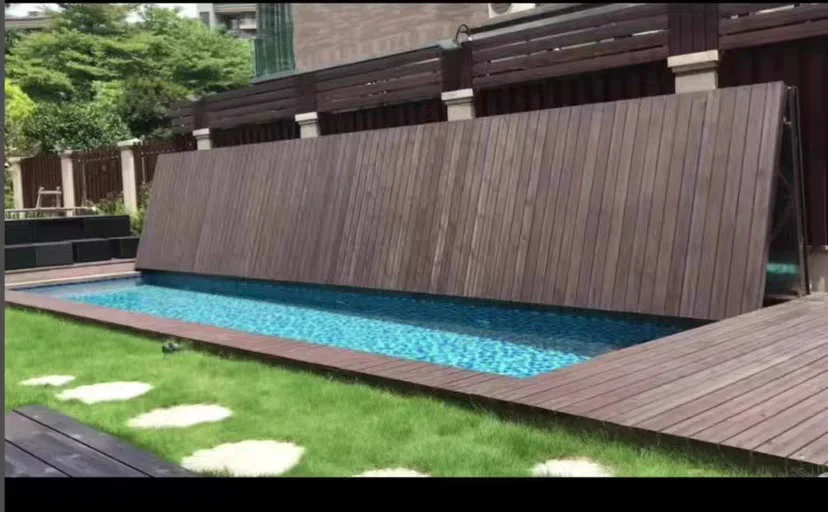 Flip Type Electric Swimming Pool Protective Cover Durable Pool Access Door Panel