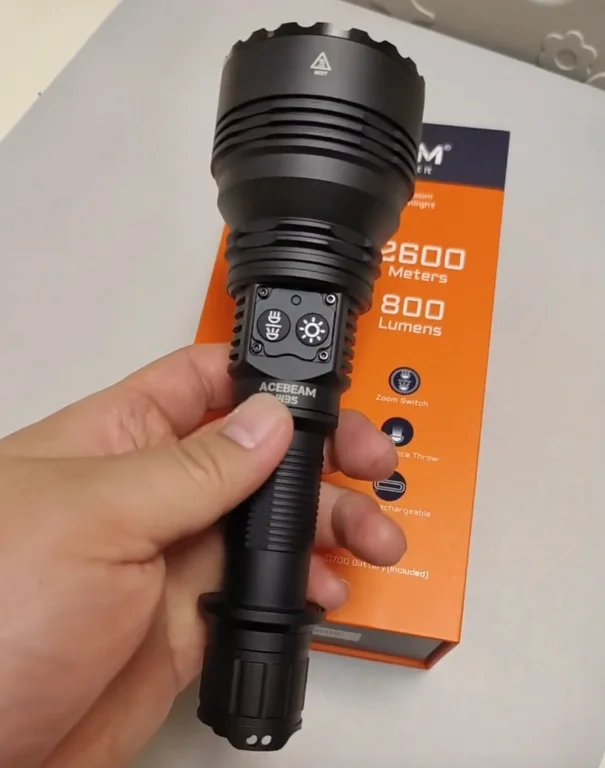 Used EDC ACEBEAM W35 LEP flashlight Outdoor Tools Strong Light Torch Lamp Decompression Toy