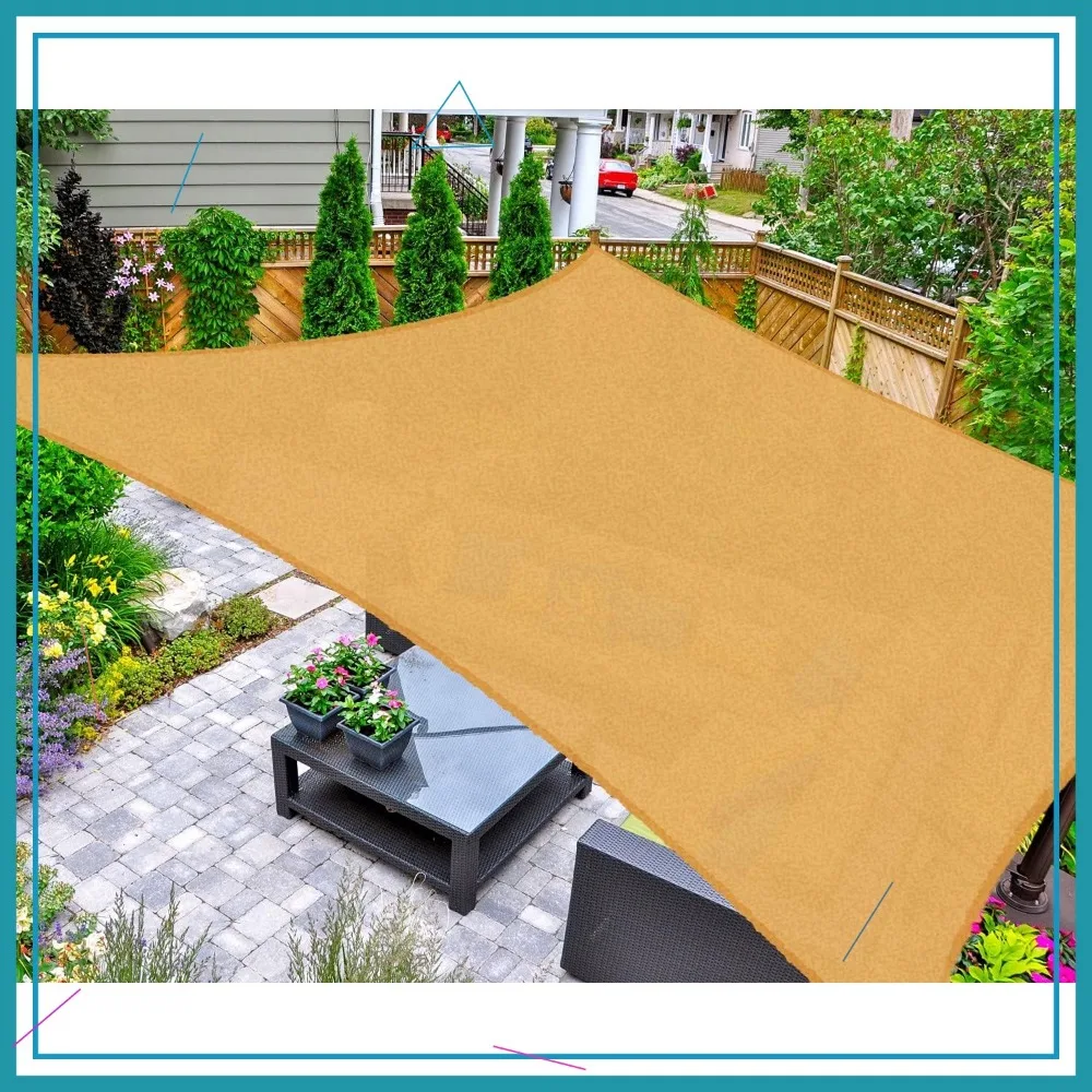 مظلة مستطيلة من الشمس مقاس 10 × 13 بوصة للأشعة فوق البنفسجية للاستخدام الخارجي في الفناء الخلفي والحديقة #1