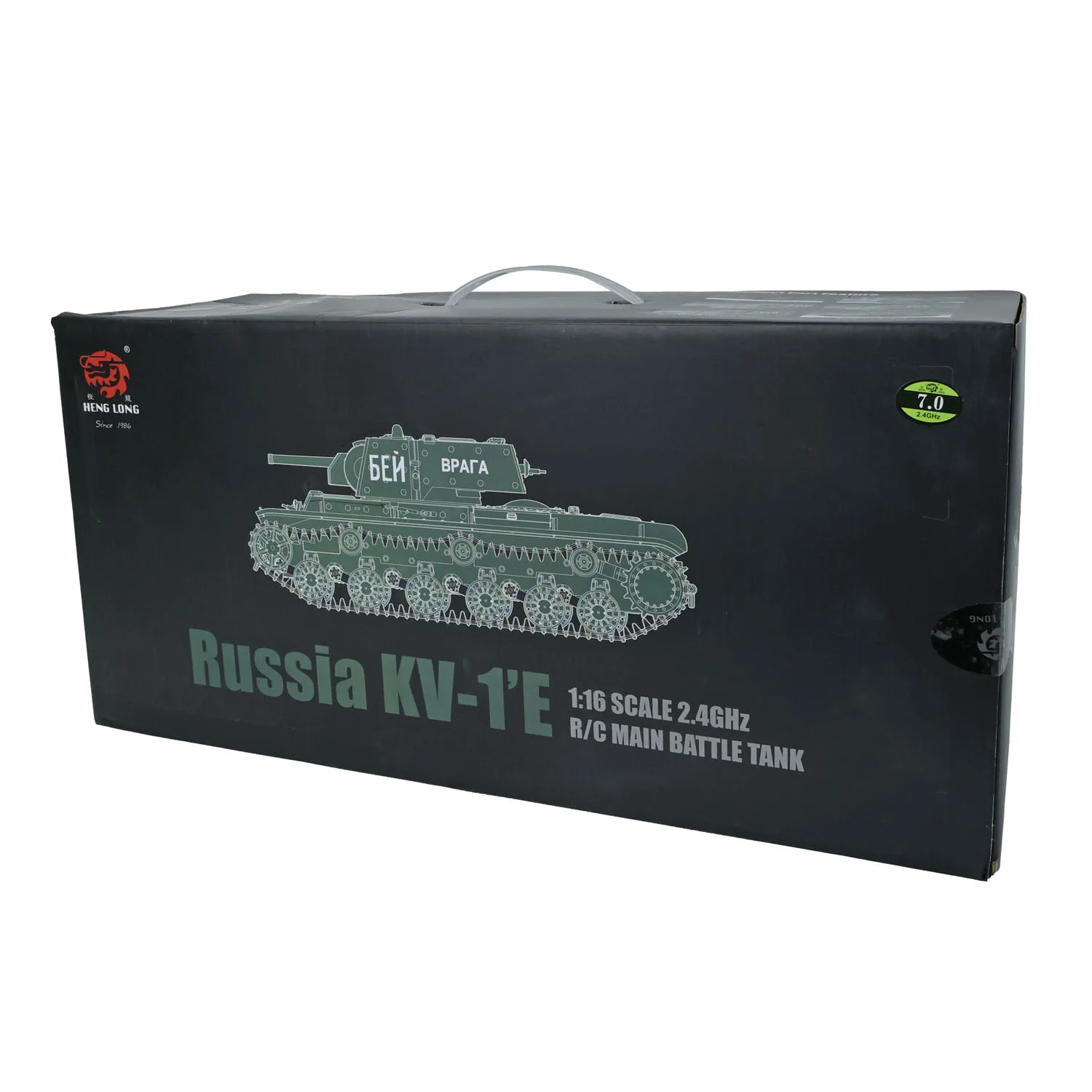 Toys TK-7.0 2.4G Heng Long 1/16 Scale 7.0 Plastic Ver Soviet KV-1 RTR RC Tank Model 3878 Green Toy Army Radio Panzer Car TH17461