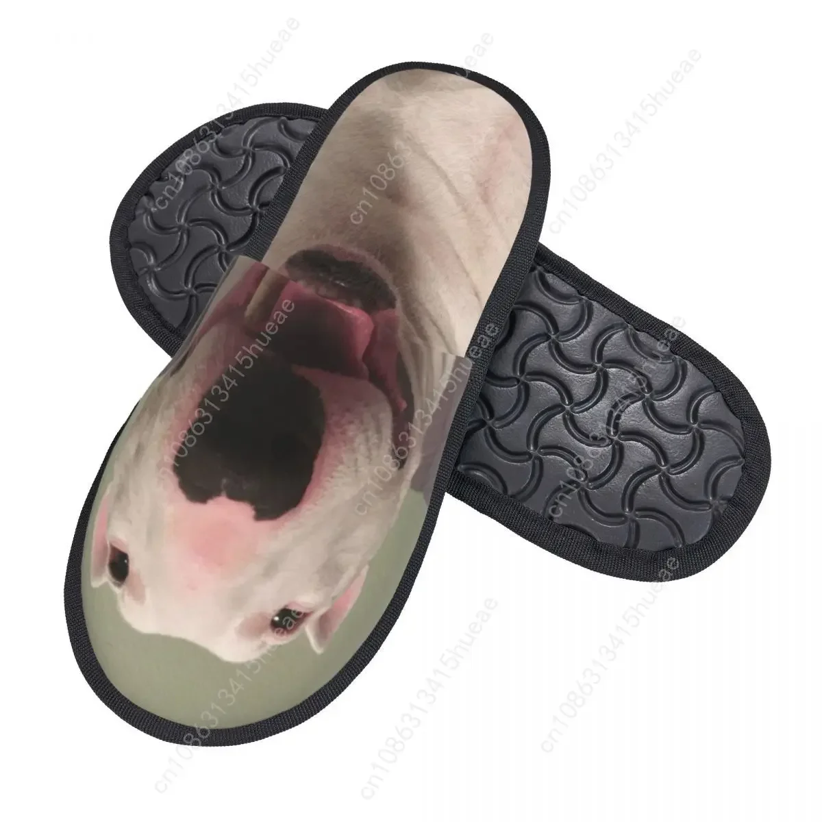 Bull Terrier Funny Dog Comfort Scuff Memory Foam Slippers Women Funny Meme Puppy Spa House Shoes