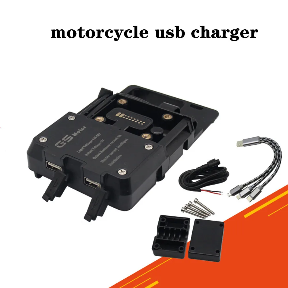 

For BMW R1200GS LC ADV Adventure 2013 - 2017 R1200 GS Motorcycle Phone Navigation Bracket with USB Charger