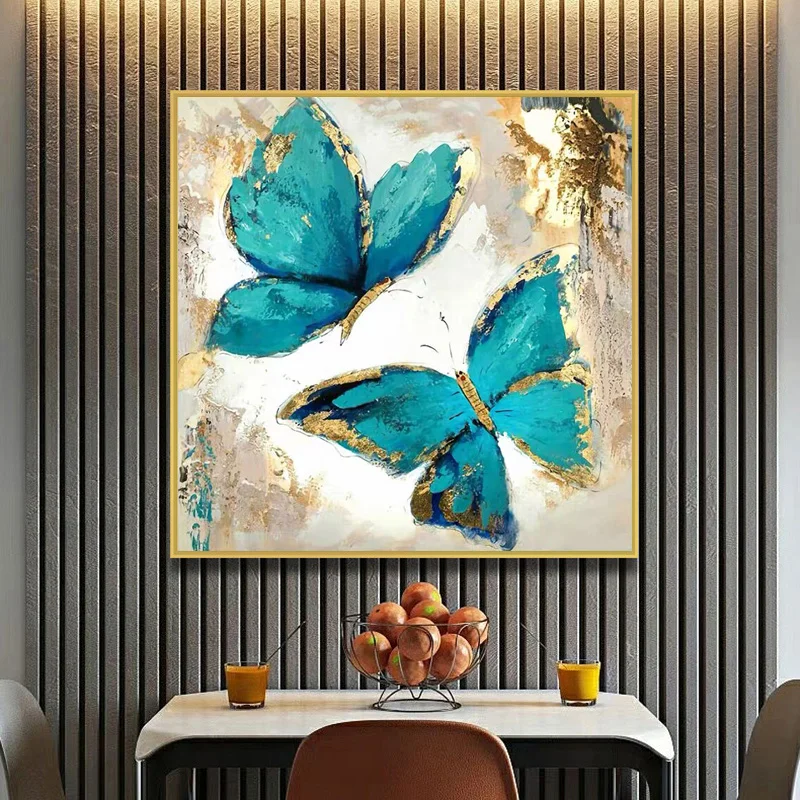 Original Hand-Painted Canvas Oil Painting, Black Background Golden Swirl Abstract Art, Textured Luxury Geometric Wall Artwork