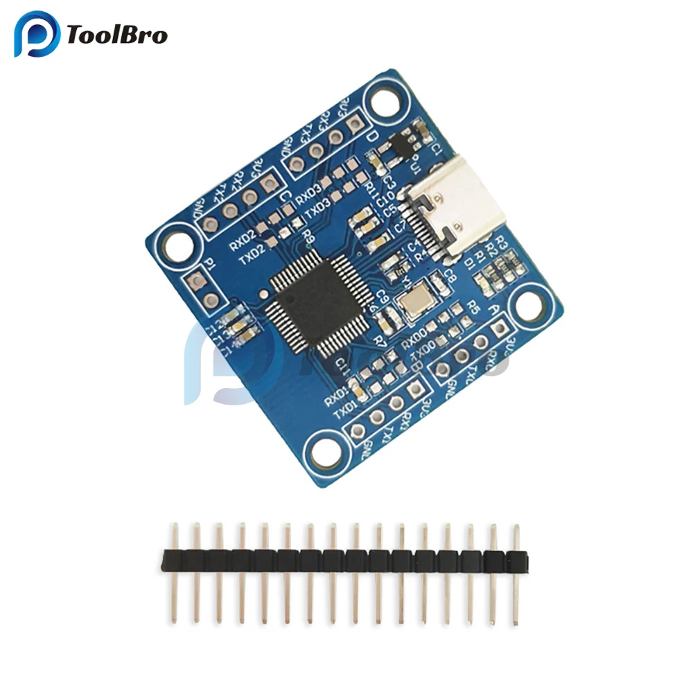 

USB To TTL 4-way Converter Adapter Module USB To Serial Port Downloader USB TTL Converter UART Transceiver Module