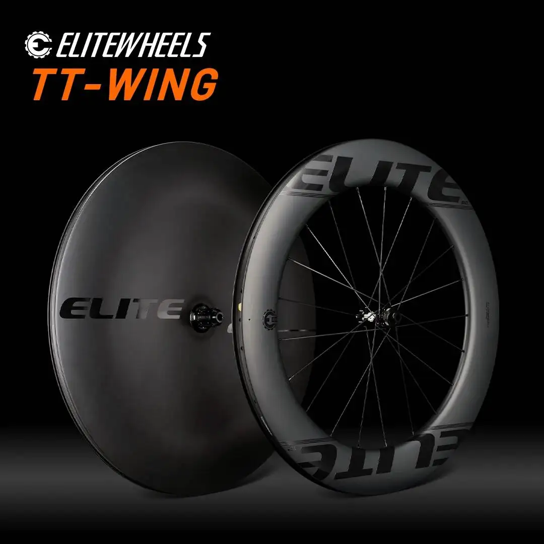 ELITEWHEELS TT-Wing ディスクホイール　最終値下げ ELITEWHEELS 700C カーボンディスクホイール エアロシェイプ UDマット