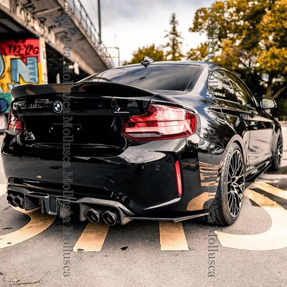 For BMW 2 Series F22 Coupe/F23 Convertible/M2 F87 DA Style Carbon fiber Rear Spoiler Trunk wing 2014-2020 FRP honeycomb Forged