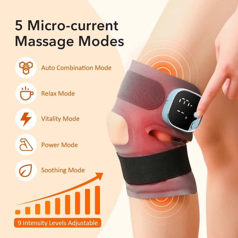 

Electric Heating Wrist Knee Leg Massager 5 Modes Muscle Stimulator Hot Compress Knee Guard Heating Pad Detachable Controller