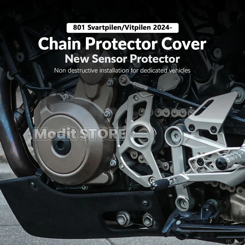 

FOR Husqvarna 801 Svartpilen/801Vitpilen 801 Chain gear protective cover CNC Aluminum 801 Svartpilen Sprocket Guard