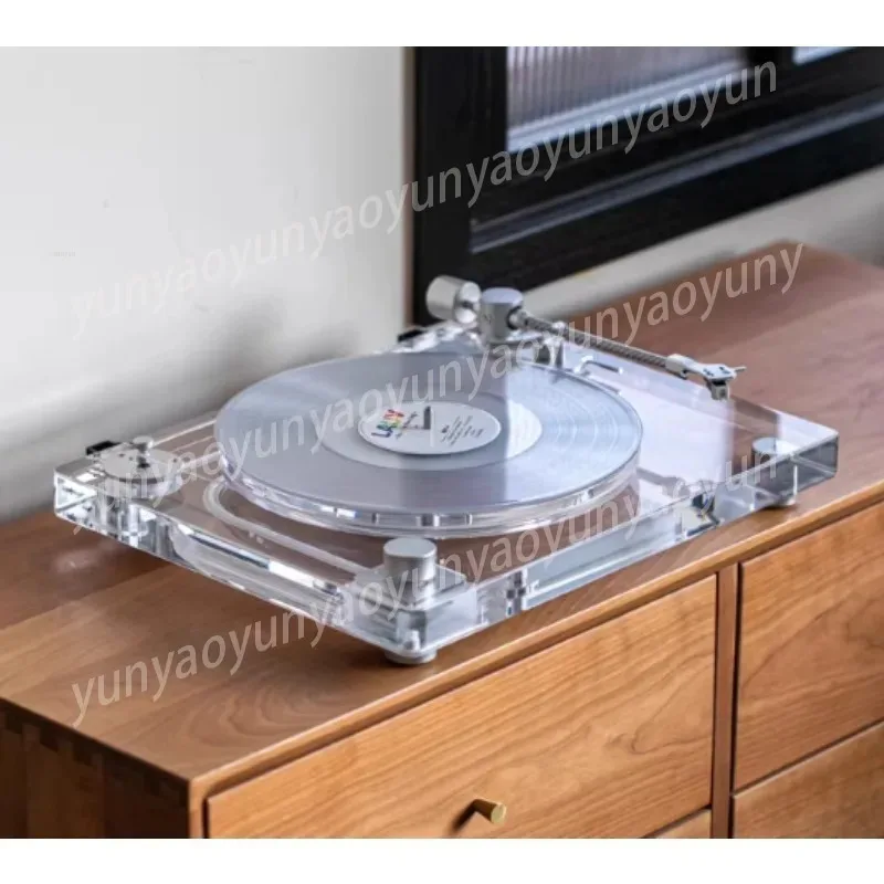 X10 Transparent Bluetooth Vinyl Record Player LP Phonograph Vintage Stereo Turntable Birthday Gift Music Play Device