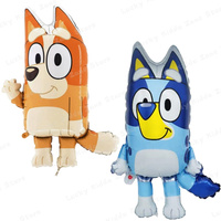 1/2Pcs Bluey Balloons Cartoon Bingo Shaped Character Foil Balloon Baby Shower Kids Birthday Party Decorations Toy Air Gifts