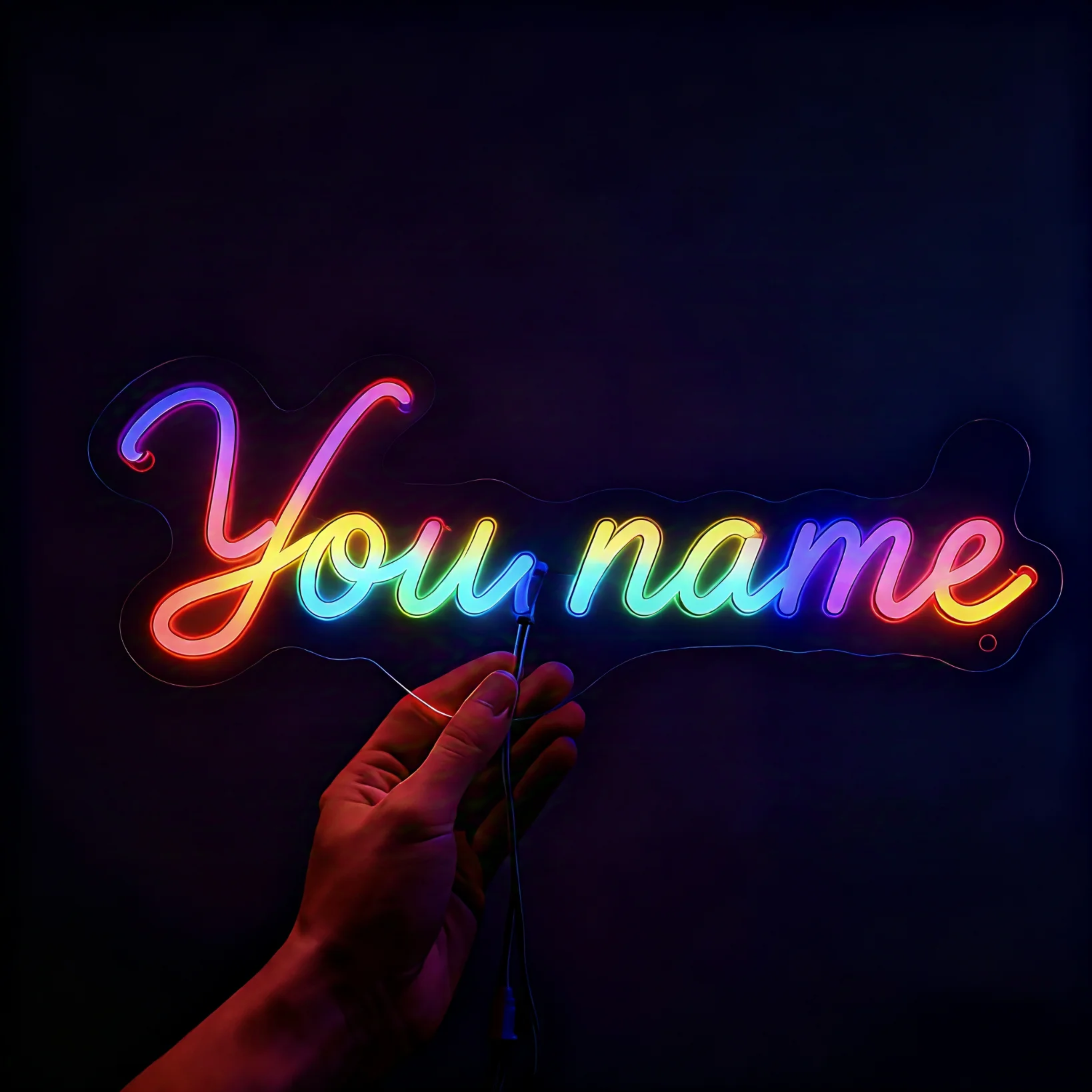 Неоновый свет RGB Умная светодиодная лампа RGB Неоновая светодиодная вывеска на заказ Знак с именем семьи Персонализированные неоновые буквы Вывески Украшение спальни Стена