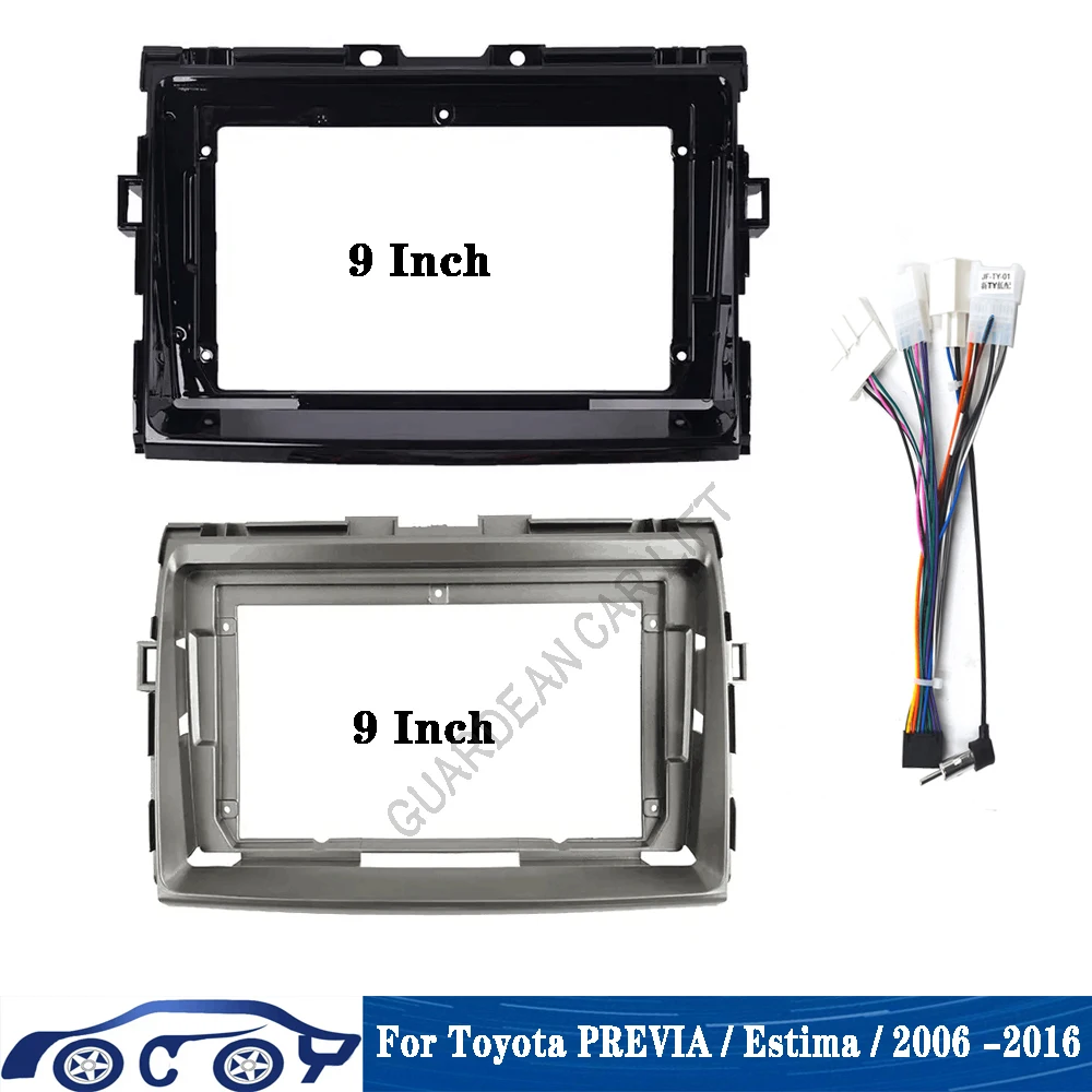 

9 Inch For Toyota PREVIA / Estima / Tarago Car Radio Android MP5 Player Casing Frame 2 Din Head Unit Fascia Stereo Dash Cover