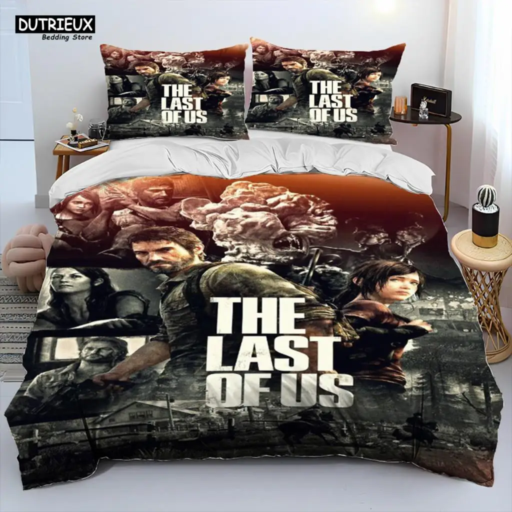 

The Last Of Us Horror TV Game Pedro Comforter Bedding Set,Duvet Cover Bed Set Quilt Cover Pillowcase,king Queen Size Bedding Set