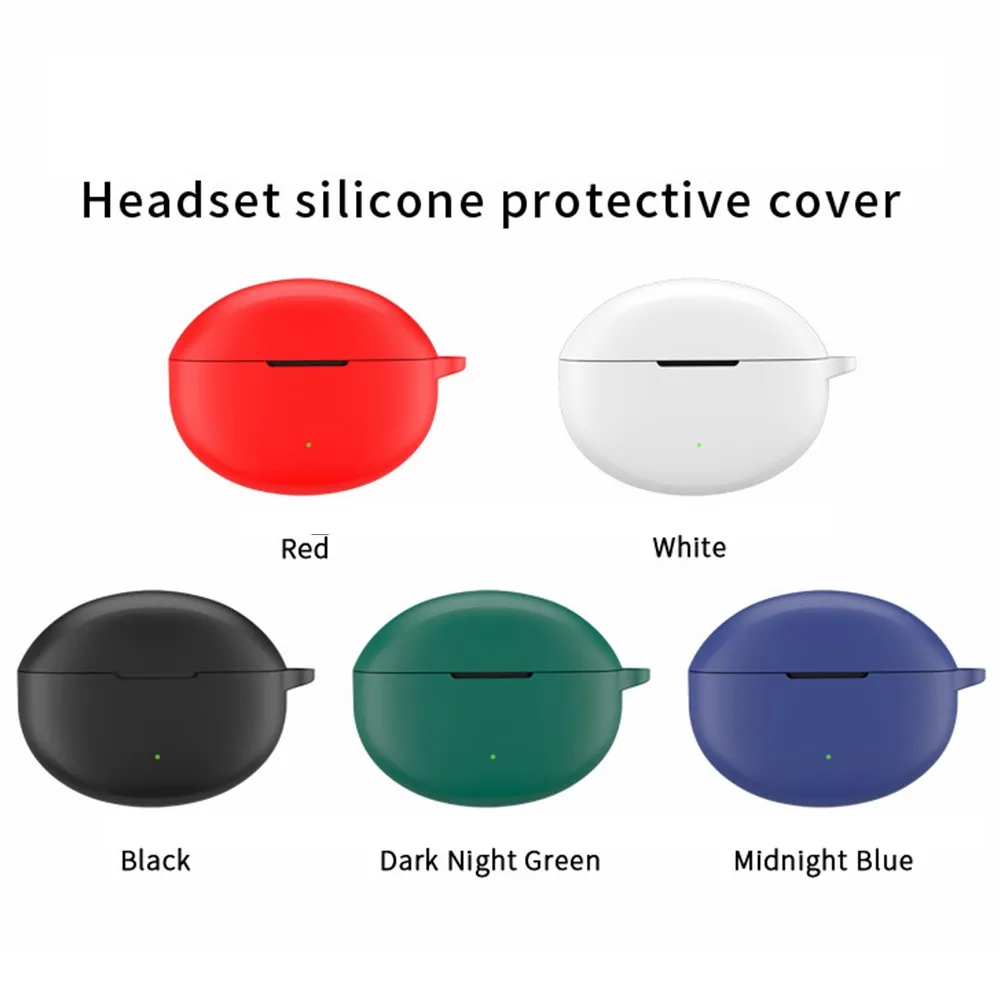 Portable Soft Earphone Case Silicone with Hook Protector Cover Dustproof Anti-drop Protective Sleeve for OPPO Enco Air4 Pro