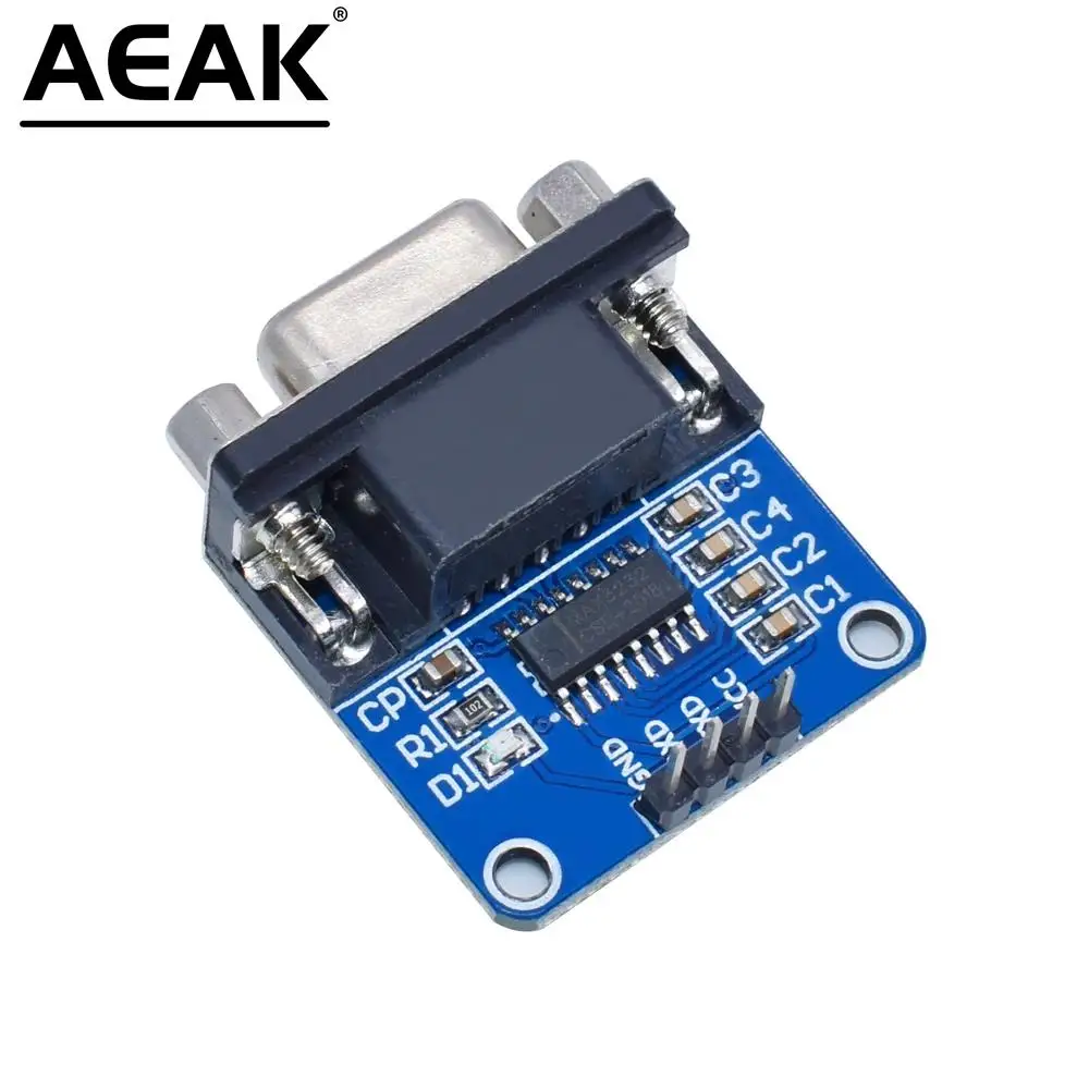 AEAK MAX3232 RS232 to TTL Serial Port Converter Module DB9 Connector MAX232