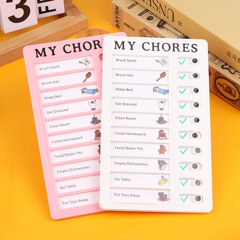 Children's Weekly Plan Self-discipline Artifact Primary School Students Clock-in Table Or 40Pcs Blank Card For Daily Learning