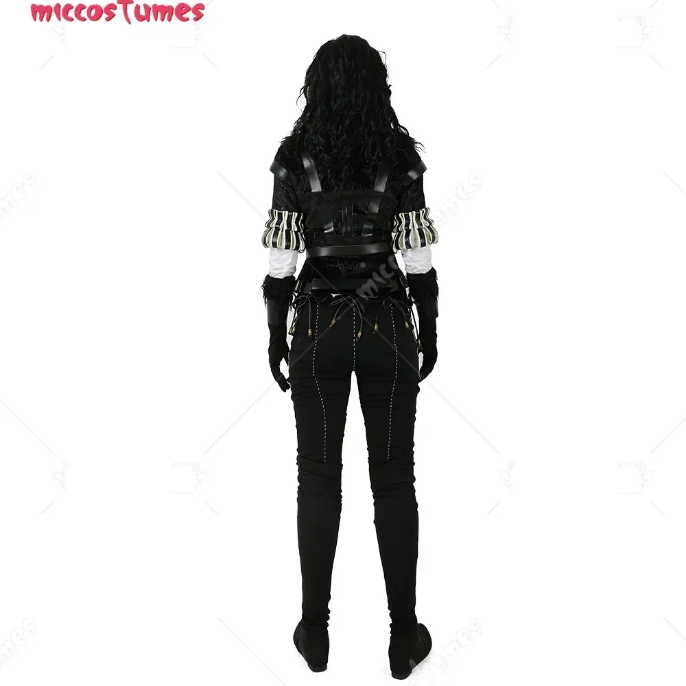 Miccostumes Women's Anime Hunt Yennefer Cosplay Costume Jacket Pants and Accessories for Witch Cosplay