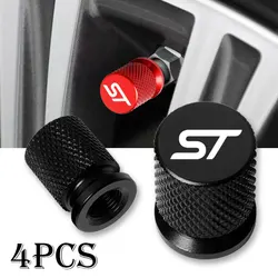 Car Wheel Tire Valve Caps Tyre Stem Covers Airdust Waterproof For Ford ST FOCUS 2 3 Mondeo Fiesta Kuga MK2 MK3 MK4