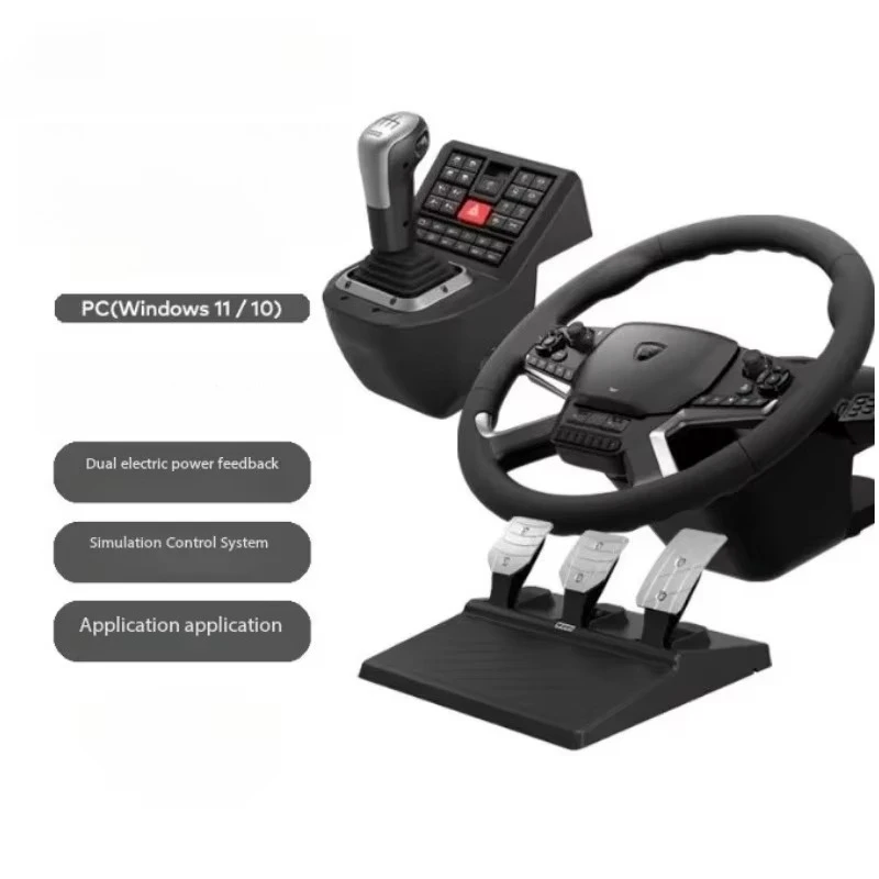 Truck Simulator Steering Wheel Controller Kit for PC Truck Game Emulator