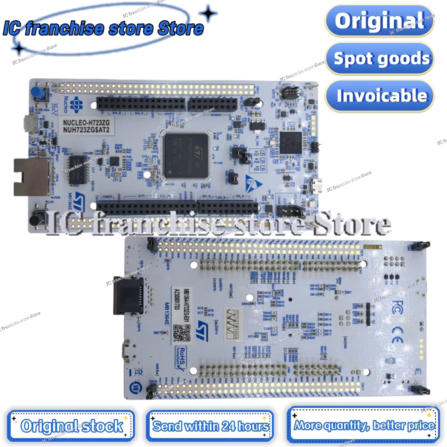 1PCS//LOT NUCLEO-H723ZG Nucleo-144 Development Board STM32H723ZGT6 mcu 100% Original stock