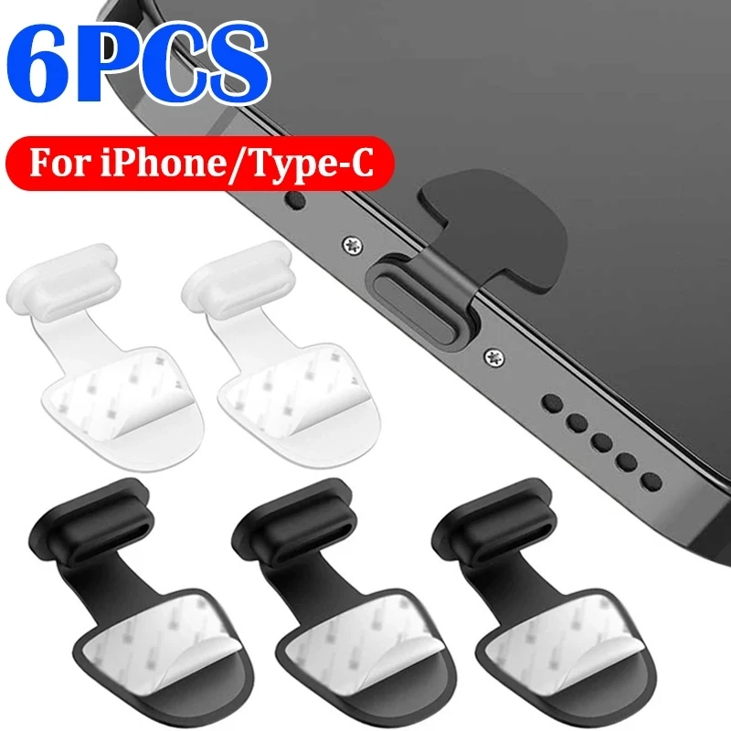 

Charging Port Anti-Dust Dirt Plug For Apple iPhone Samsung S22 S21Ultra USB Type-C Port Protector Silicone Dustplugs Cover