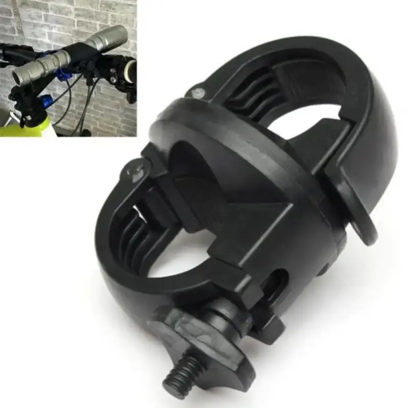 2024 New 360 Degree Rotation Handlebar Clip For Flashlight MTB Bike LED Front Flash Light Torch Lamp Mount Clip Holder Bracket