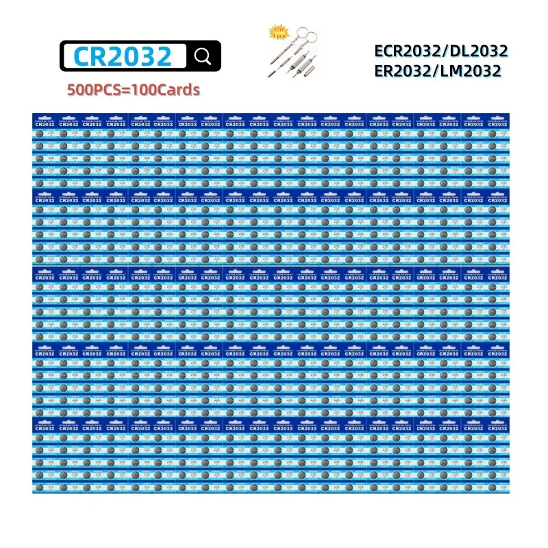 Wholesale 100-1000PCS CR2032 CR 2032 Button Battery 3V Battery For Watch Toy Calculator Car Remote Control Button Coin Cell