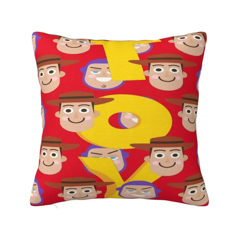 

Чехол для подушки с героями мультфильмов «История игрушек», 40x40 см, бархатная современная подушка