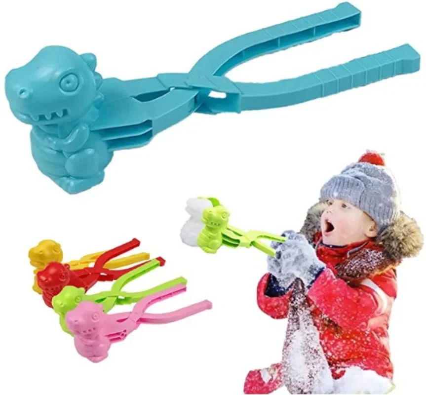 Snowflake Shaped Snowball Maker Clip Children Outdoor Plastic Winter Snow Sand Mold Tool for Snowball Fight Outdoor Fun Sports