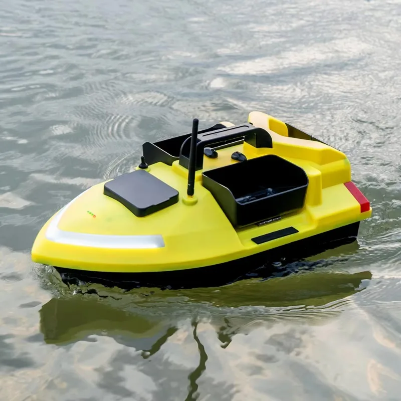 40 Point GPS Self-Illuminating RC Bait Boat 500 Meters Auto Return Triple Box 4.4 lbs Night Fishing Lure Loading