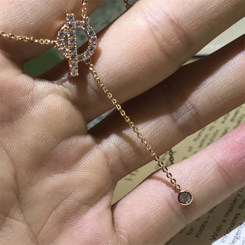 2025 High-end Design Enamel Pendant Necklace Women's Elegance Clavicle Chain Exquisite Gift Jewelry