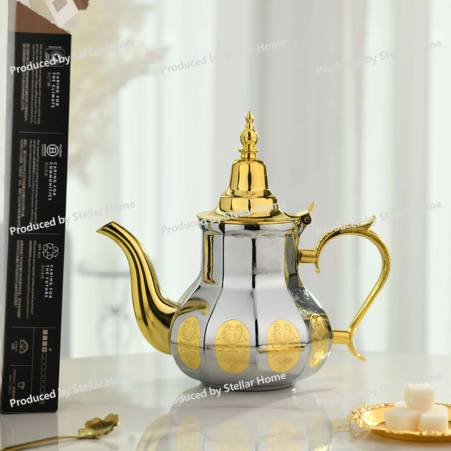 Middle Eastern Arabic Restaurant Pouring Kettle Thickened Classic Moroccan Small Teapot Camping Kettle Teapot